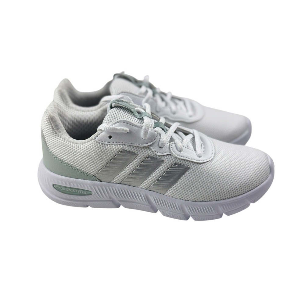 Adidas Cloudfoam Flex JS4891 Womens 6.5 Wide Running Shoes Dash Grey Silver Sage